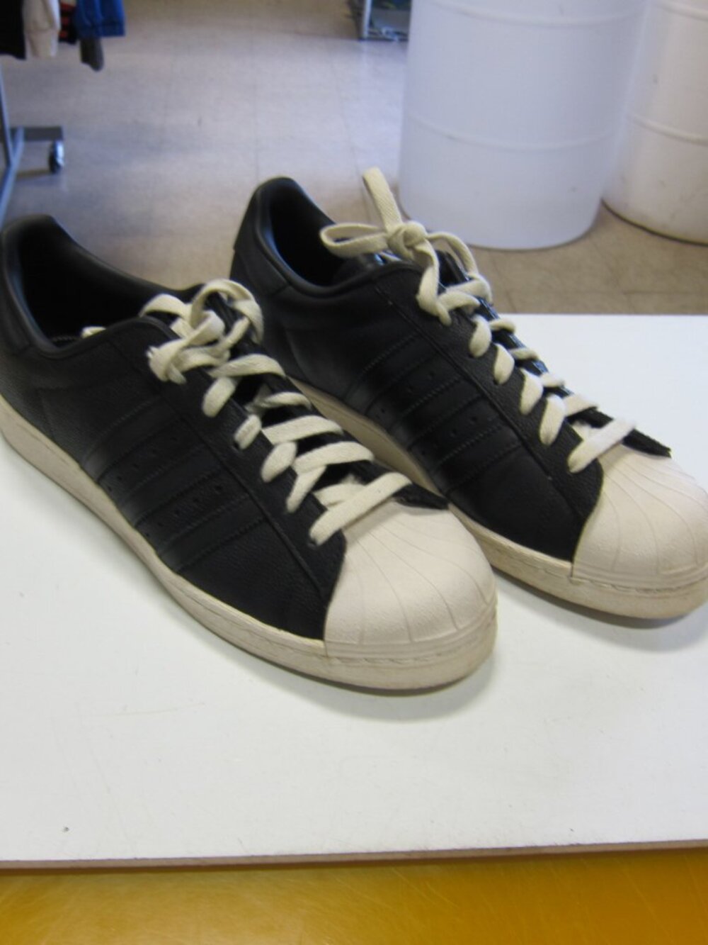 Adidas Superstar 82 GX3746 Men's 10 Core Black/White Chalk Leather Shoe's